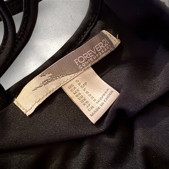 Forever 21‎ Black Sequin Fringe Mini Dress Sz M - Picture 2 of 4